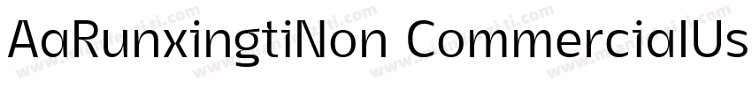 AaRunxingtiNon CommercialUse字体转换